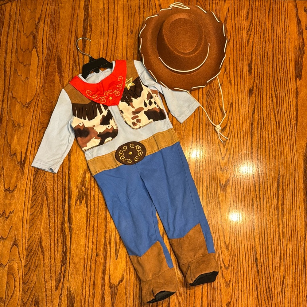 Cowboy, like woody, costume.  18 mos
